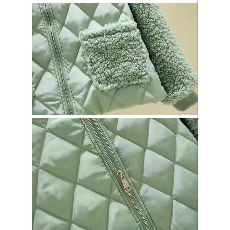 2020, toamnă și iarnă, ocazional, bumbac, jachetă de lână, căptușită, scurtă pentru femeie