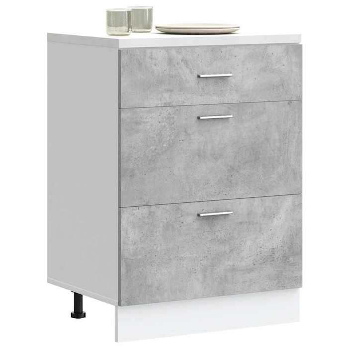 VidaXL Base Kitchen Cabinet "Lyon" Concrete Grey Engineered Wood 854253