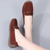 Fashion Women Suede Flats Slip on Soft Sole Walking Shoes Comfortable Low-cut Mother Loafers Casual Daily Shoes Size 35-43