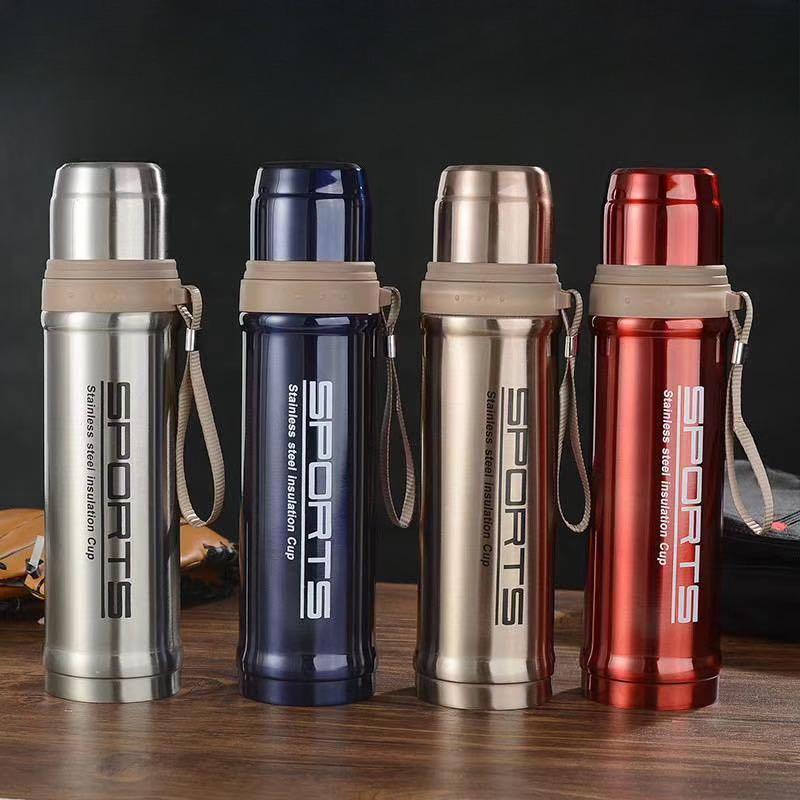 New Large-capacity Simple 304 Bullet Stainless Steel Thermos Cup Men's and Women's Outdoor Sports Kettle