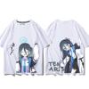 Anime Cosplay Blue Archive Azusa Fashion T-shirt Summer Shirt Fans Short Sleeves Man Girl Clothes Tees Gift Pure Cotton Tops