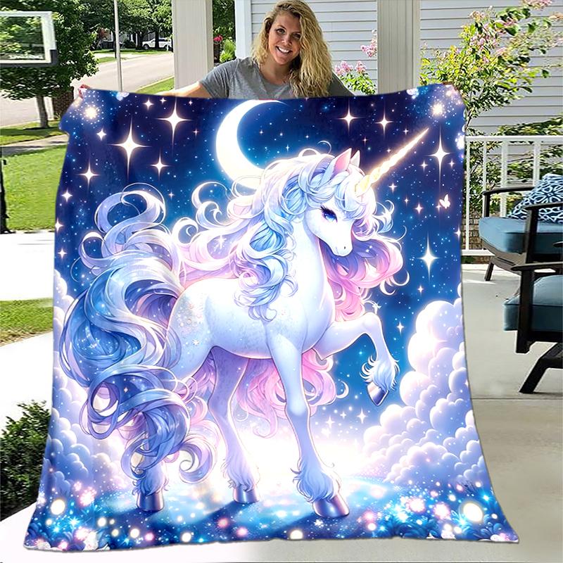 1PC Dream Unicorn blanket, al season lightweigh Poster blanket home office outdoor nap multifunc Poster blanketional blanket