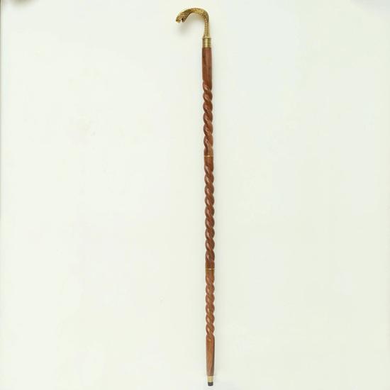 93.98 cm Serpent Handle Walking Stick Handmade Twisted Wood Cane with Brass Snake Head Custom Gift for Men and Women