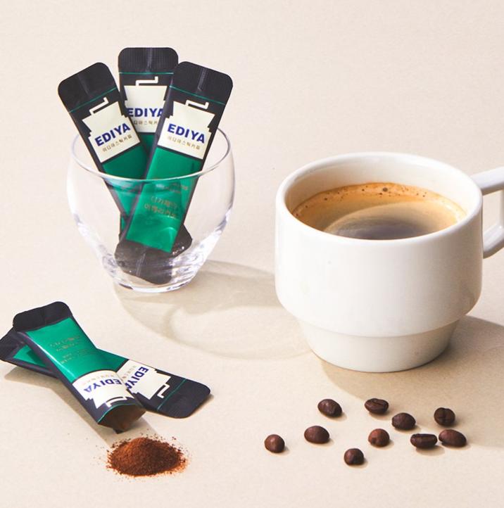 EDIYA Kafeinsiz Americano Kahve Çubukları 30 Adet | Pürüzsüz ve Zengin Lezzet