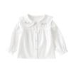 2026 Girls' Long Sleeve Doll Collar Shirt for Autumn and Spring