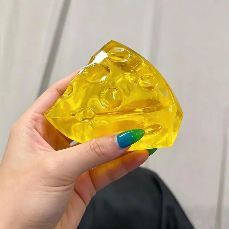 Honey Cheese Squishy Fidgets Relief Sensory Toys Super Soft Mochi Cheese Slow Rebound Squeeze Stress Ball For  Adhd Gift