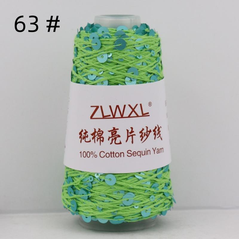 1000g /3200M 100% Cotton Yarn 6mm+3mm Special Sequin Yarn DIY Knitted Garment Accessories Rag Doll Knitting Yarn