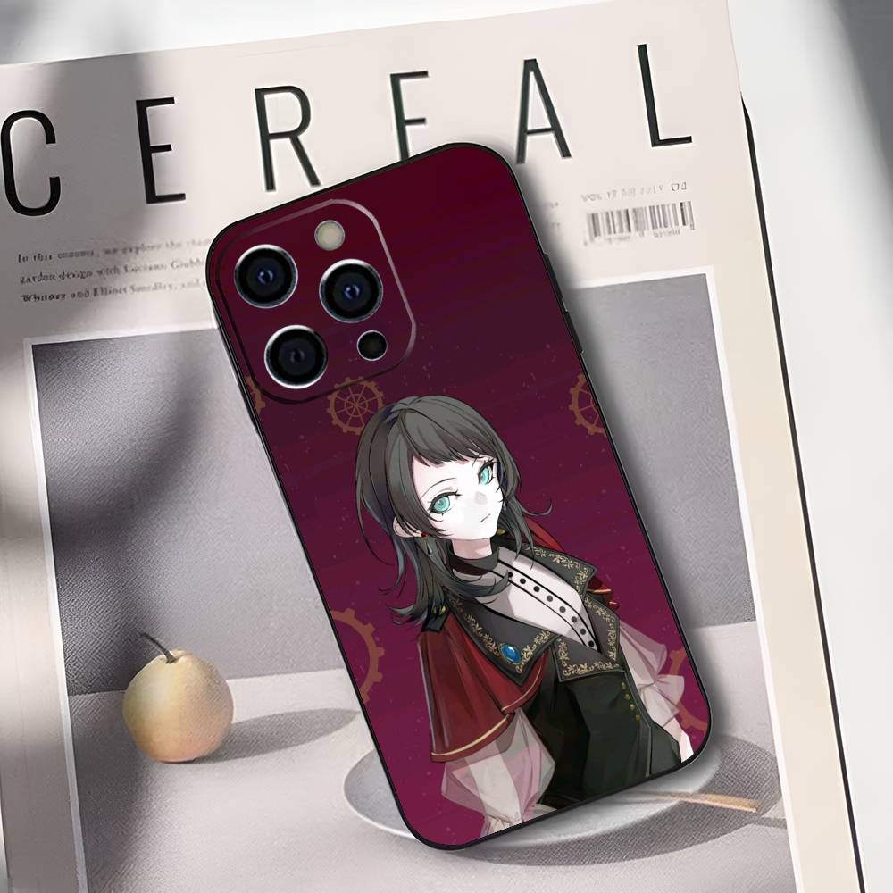 BanG Dream Anime A-Ave Mujica Phone Case For IPhone 17,16,15,14,13,12,11,Plus,Pro,Max,Plus,XS,soft case Black silicone