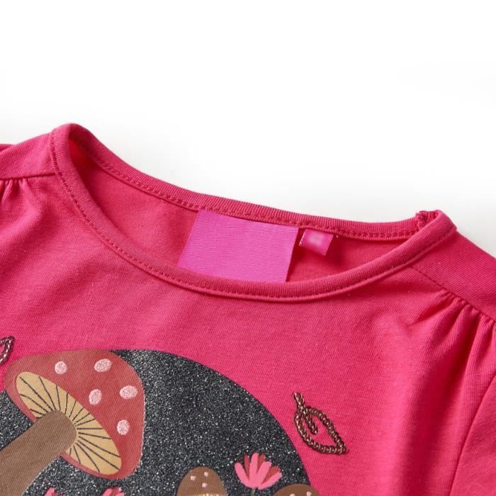 Children's Long-sleeved T-shirt Printed Squirrel 2 Colors and 5 Sizes Available
