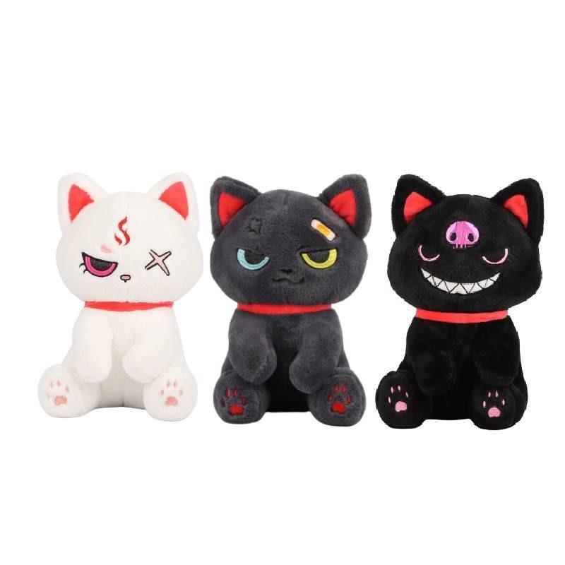 Halloween Pirate Cat Plush Toy Dark Style Pillow Surrounding Stuffed Animal