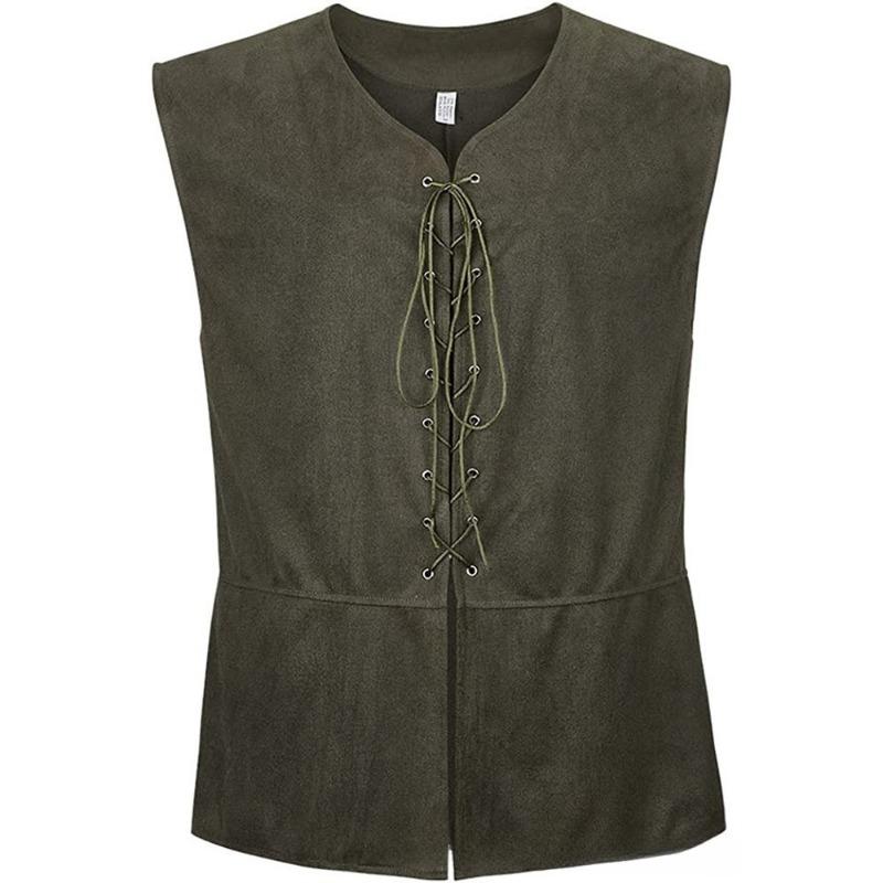 Men's Pirate Vest Men Pirate Costume Men Medieval Costumes Adult Halloween Renaissance Vest