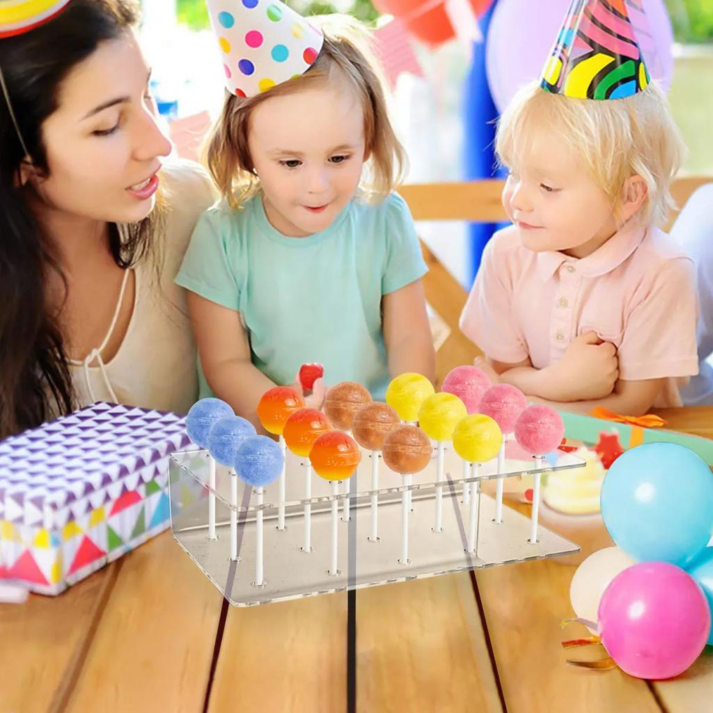 Hole Cake Pop Stand Candy Display Acrylic Stand Clear Durable Candy Stand Baby Shower Wedding Party Birthday Dessert Placement