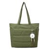 Women's Shoulder Bag Large Capacity Handbag Solid Color Commuter Bag