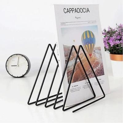 Creative Triangle Storage Rack Geometric Iron Small Bookshelf Multifunction Display Stand Holder Desktop Decoration