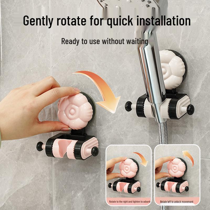 Adjustable Rotating No-Drill Suction Cup Shower Holder