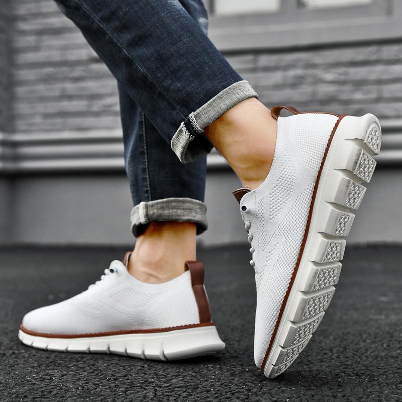 Men's shoes Men's flying woven sneakers Breathable casual comfortable men's sneakers lightweight vulcanized men's shoes for men