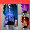 Women Christmas Tree Tops Cozy Long Sleeve Casual Xmas Pullover T Shirt Blouse