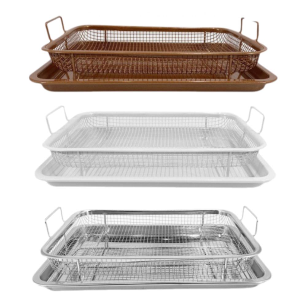Oven Baking Tray Barbecue Plate Non-Stick Roasting Pan Rack Set  Kitchen Tools