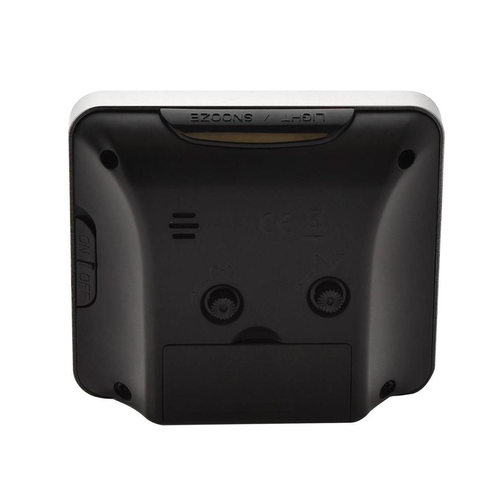Hometime Black Alarm Clock - Dual Indicating Light System