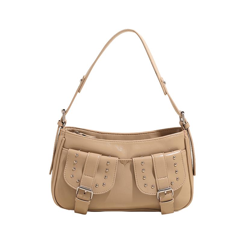 

Women PU Simple Shoulder Purse Large Capacity Trendy Designer Handbag Adjustable Strap Slouchy Carrying Bag Outdoor Travel Bag хаки