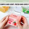 380ml Kawaii Quadratischer Milchkarton Glasbecher Hitzebeständig Süß Erdbeere Pfirsich Frühstücksbecher Puddingbecher Milchflaschen