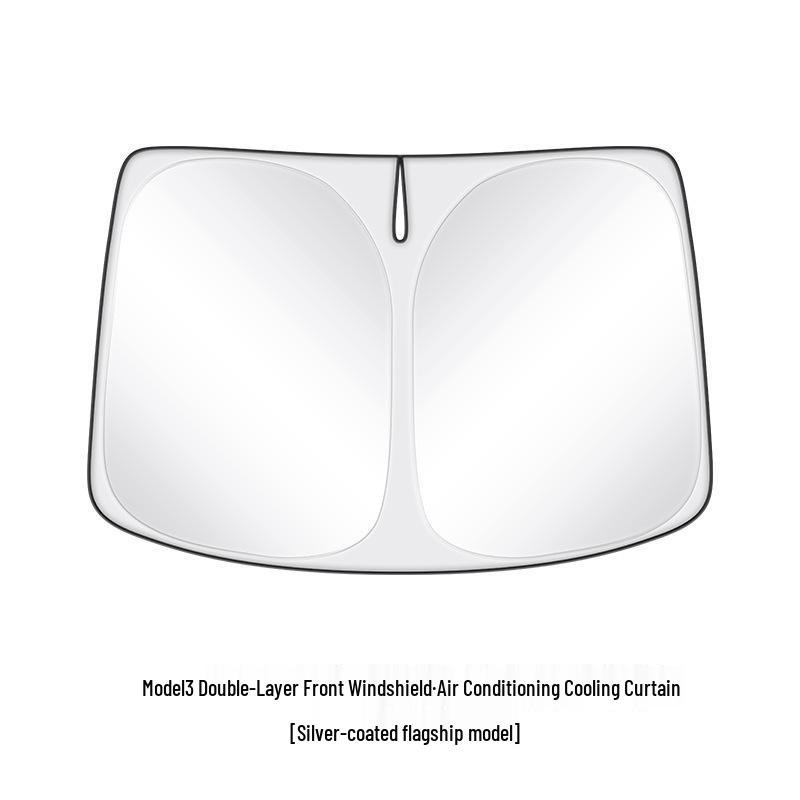 Tesla Model 3/Y Windshield Sunshade: Heat Insulating Sun Visor for Refreshed Model
