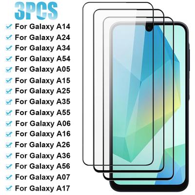 3 SZTUKI Szkła Hartowanego Dla Samsung Galaxy A16 A26 A06 A36 A56 A07 A17 Ochraniacz Ekranu Dla Samsung A54 A34 A14 A05S A15 A25 A35 A55