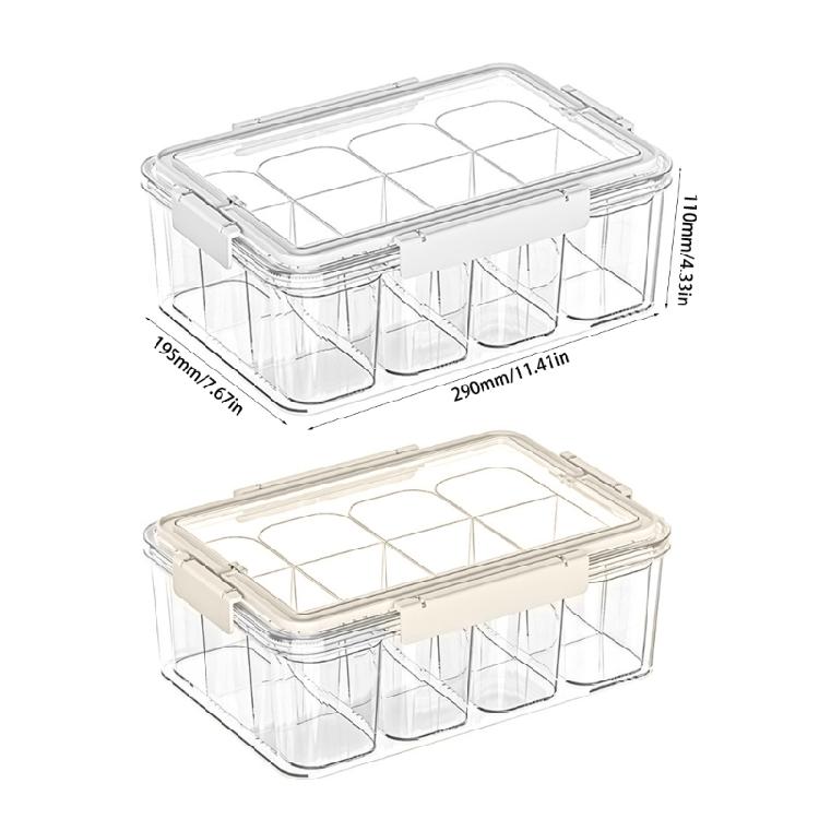 Plastic Box with Multiple Compartments Efficient Card Storage Container with 4 Inner Boxes Business Card Organizer