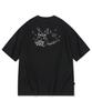 CPGN STUDIO Clover Bunny Embroidered Short Sleeve T-Shirt Black
