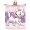Aristogatos Marie Gato Mantas Tejidas Rosa Lana Manta de Tiro Verano Aire Acondicionado Portátil Suave Cálido Colcha