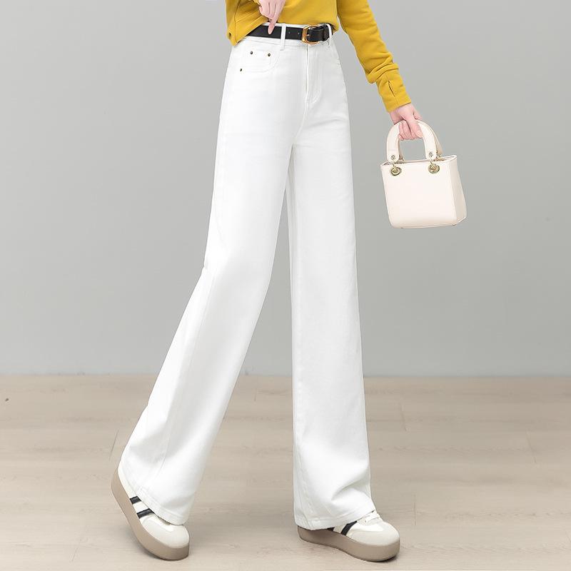 Women’s High-Waisted Yellow Wide-Leg Floor-Length Jeans - Spring 2026 Edition
