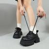 British Style Womens Loafers With Thick Heel Pu Leather Casual Shoes For Daily Wear