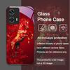 Elegante Custodia in Vetro Temperato Stile Cinese con Stampa Cavallo Rosso per Motorola Moto Edge 50 Fusion 40 Neo 30 Pro G85 G84 G75 Cover
