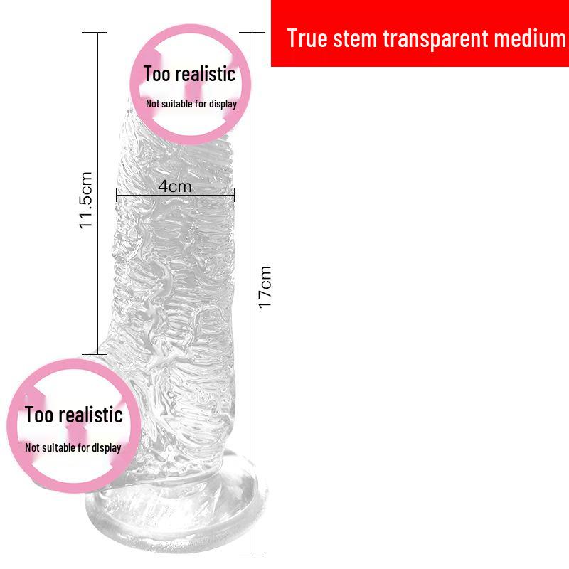 Crystal Clear Soft Silicone Dildo - Female Masturbator Toy