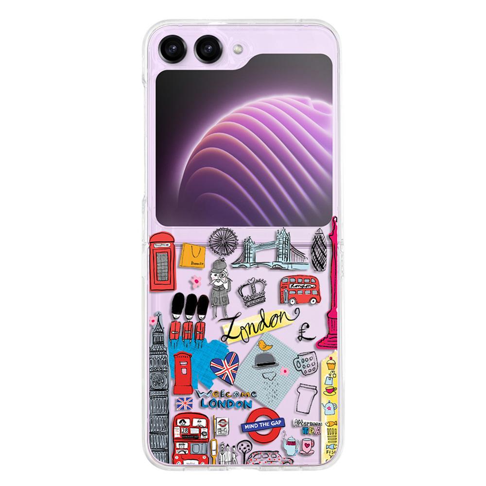 

Hard PC Phone Case for Samsung Galaxy Z Flip5 5G Pattern Printing Protective Phone Cover Z08