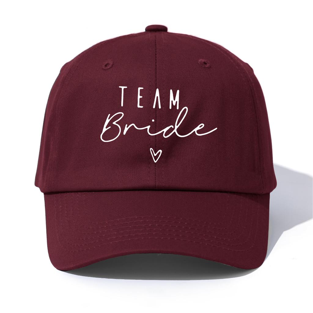 1pc Team Bride Print  Baseball Cap for Adults  Minimalist Retro Style Casual Soft Adjustable Dad Hat Perfect As Gift