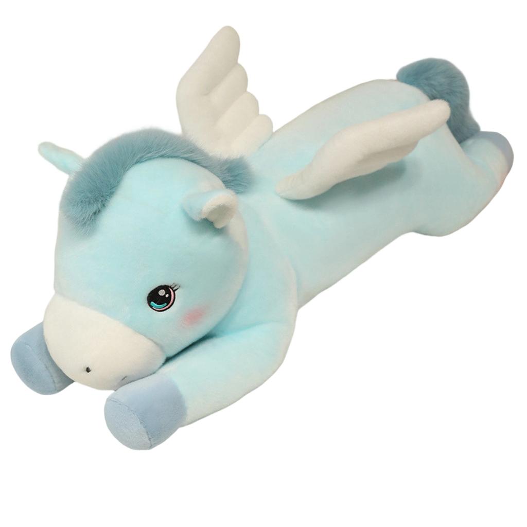 Süßes und entzückendes liegendes Pferd Plüschtier, Pferdepuppe, schlafendes und tröstendes Stofftierpuppe