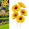 5 PCS Garden Card Sunflower Home Gardening Garden Decoration Green Plants Horticultural Garden Decoration