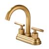 360 Swivel Antique Brass Bathroom Basin Faucet Sink Mixers Taps Bathtub Dual Handles Deck Mounted Basin Sink Mixer Hot and Cold