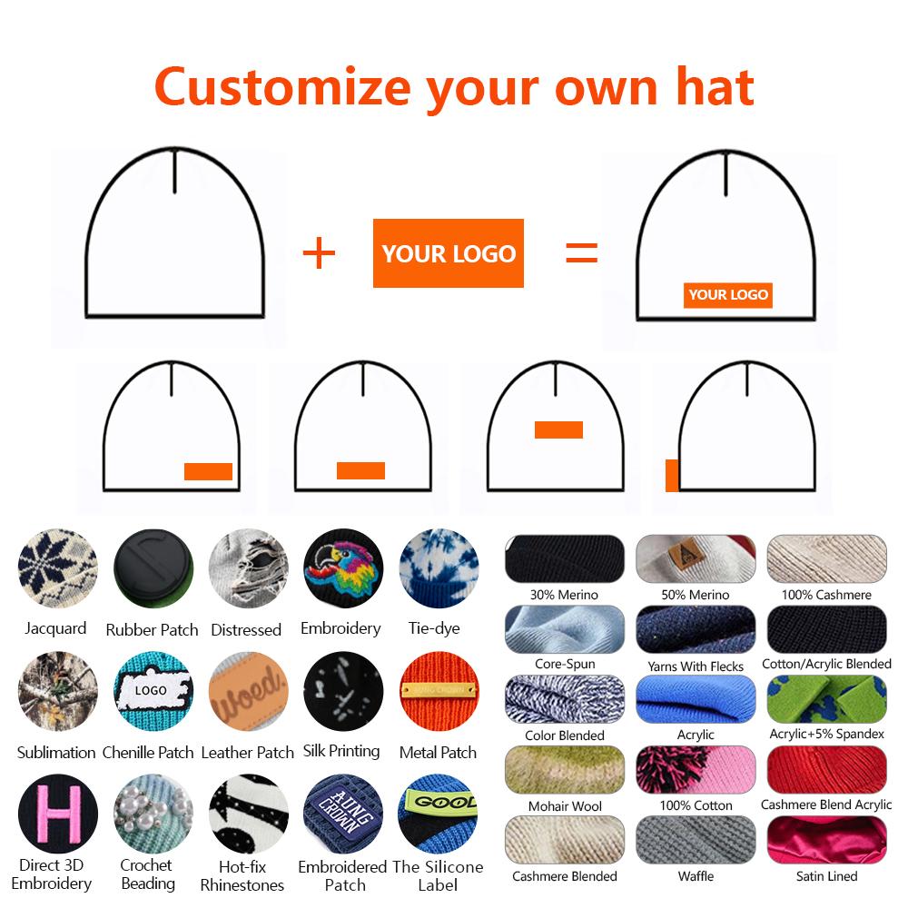 BSCI Camouflage Wool Blend Street Style Beanies Manufacturer High Quality Jacquard Skull Cap Knit Winter Hats Custom Logo