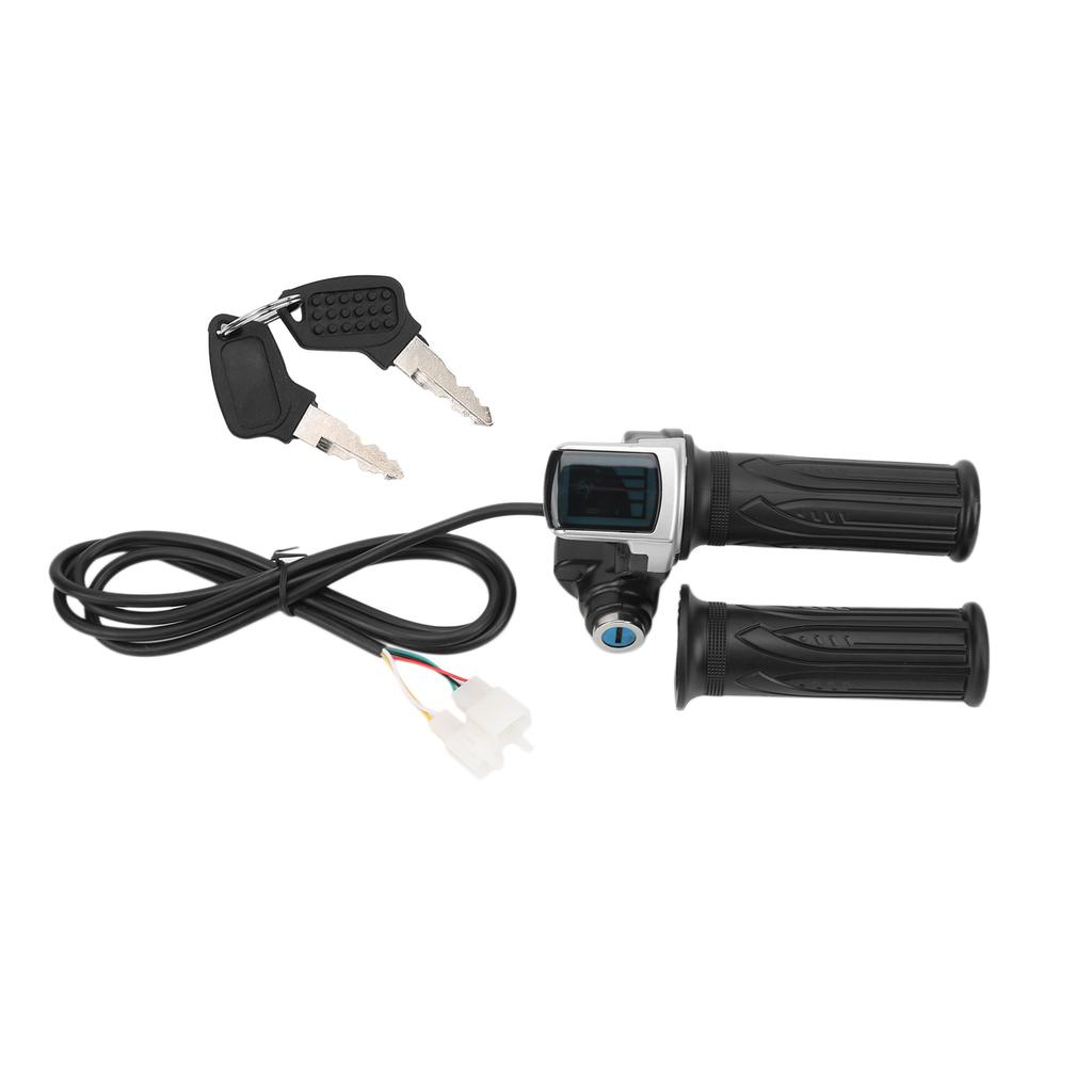 Elektrisk sykkel vri gasshåndtak lås nøkkelsett LED-indikator for motorsykkel scooter 48V