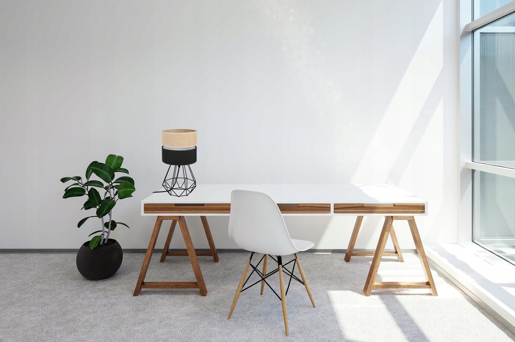 TABLE LAMP JUTE LAMPSHADE 20 CM BLACK