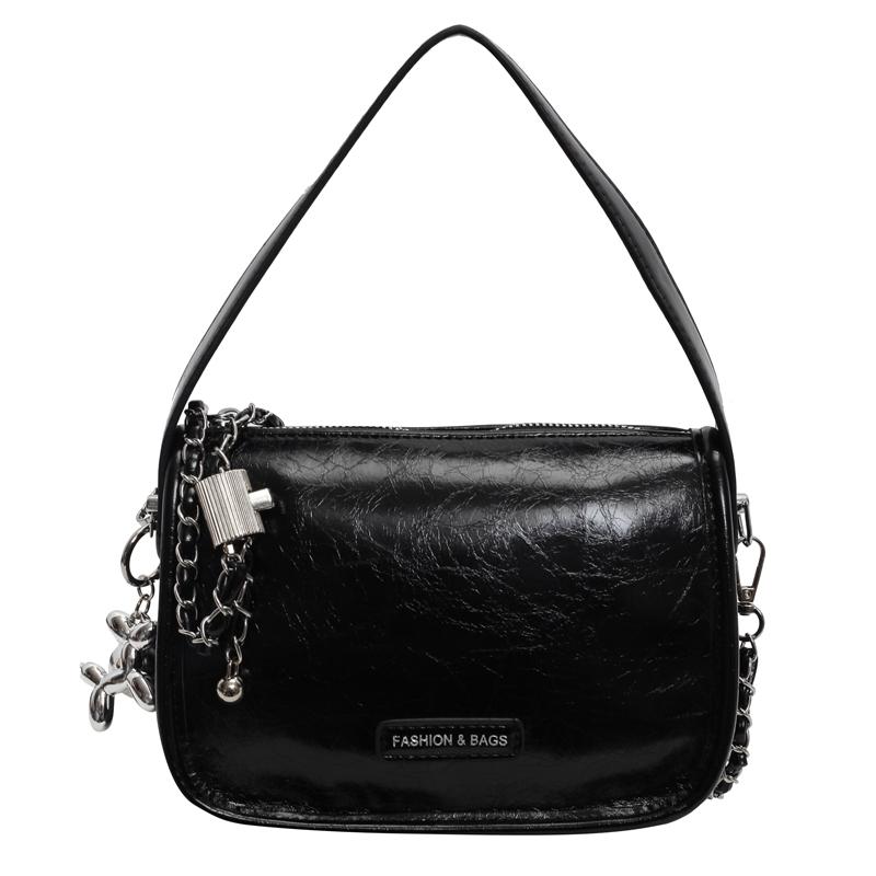 Women's chain crossbody bag  popular silver bag  single shoulder  small square bag  summer  everything