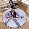 1pc Rock star Johnny Hallyday Round carpet Painted Printed circular carpet, home door mat, outdoor travel protection carpet