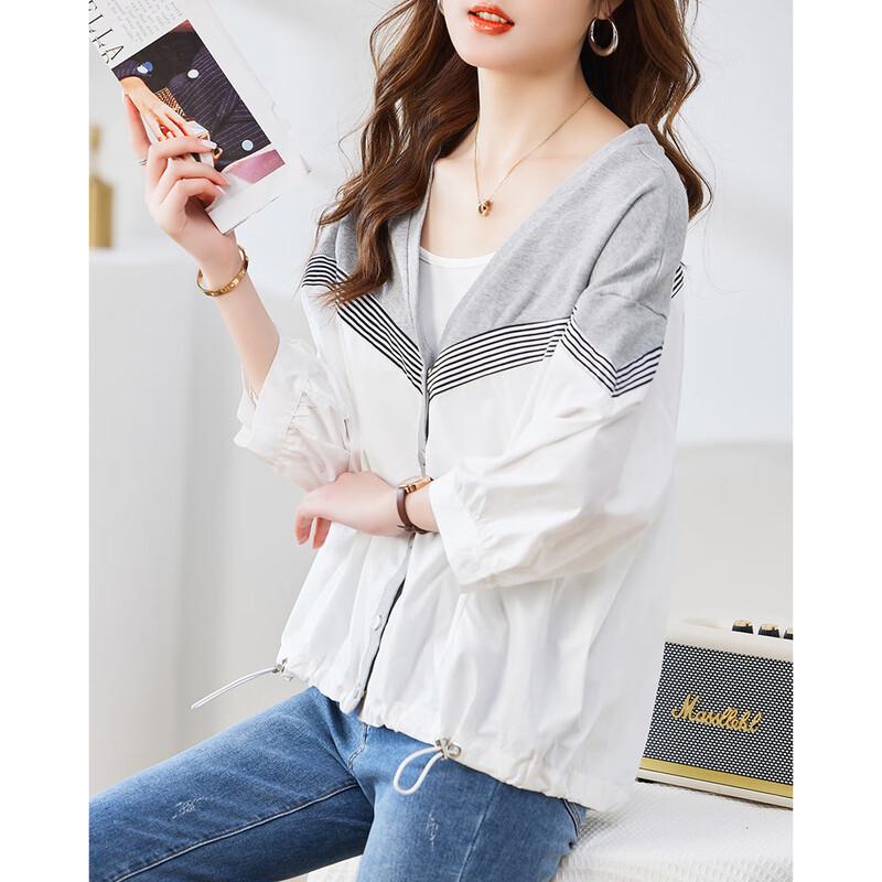 

Firstview Women s Urban Casual Long Sleeve V-Neck Jacket M