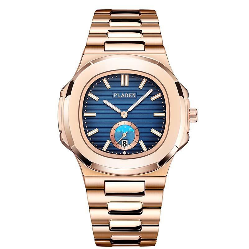Classic Men's High-end Fashion Business Stainless Steel Waterproof Quartz Watch