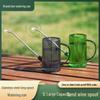 Large Capacity Stainless Steel Watering Can with Long Spout and Transparent Sprinkler for Household and Garden Use