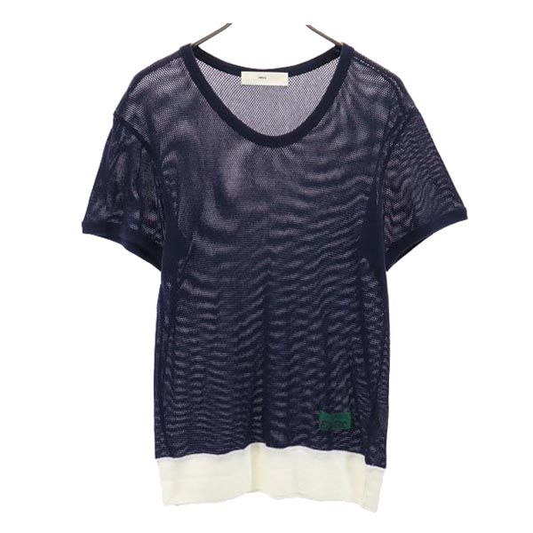 TOGA VIRILIS made in Japan Short sleeve mesh T-shirt ONE Navy system Men's Used