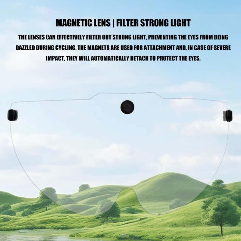 Magnetic Visors Lens For Motorcycle Helmets Featuring High Transparency Anti Fog Coating And Easy Installation PC Lens