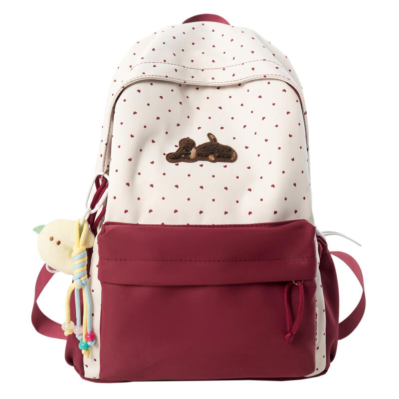 Student Color Block Schoolbag Women's Large Capacity Backpack